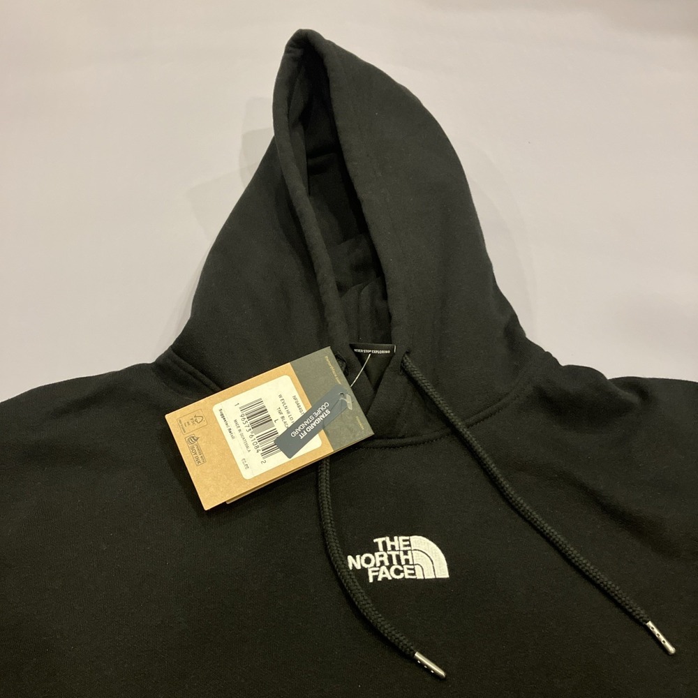 The North Face Womens Evolution Hi Lo Hoodie L Sweatshirt Black Gym Athletic NWT - Picture 2 of 12